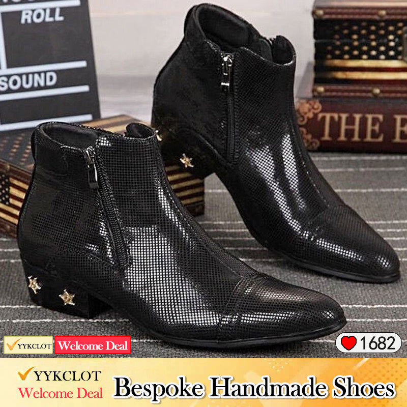Vintage Leather Pointed leather casual Chelsea Boots designer fashion boots ankle boots for men cowboy boots genuine leather boots for motorcycle