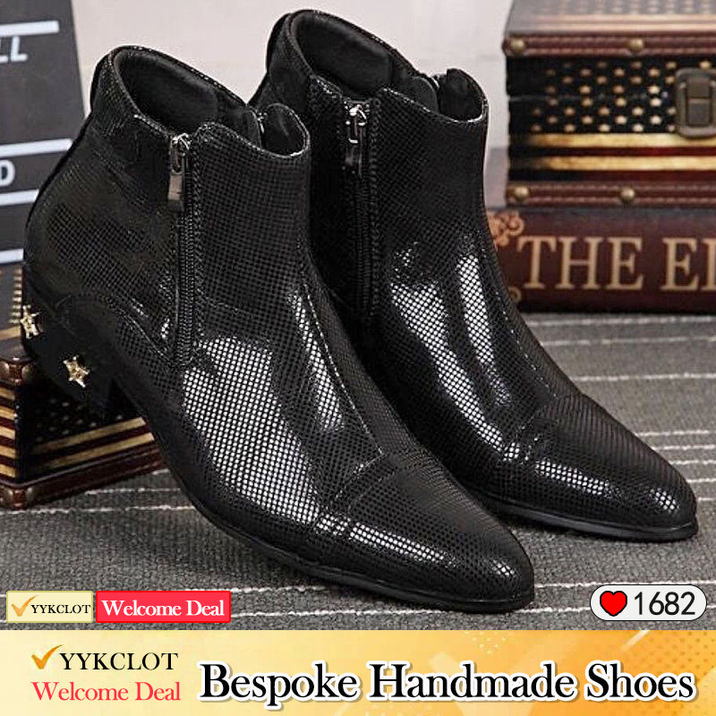 Vintage Leather Pointed leather casual Chelsea Boots designer fashion boots ankle boots for men cowboy boots genuine leather boots for motorcycle
