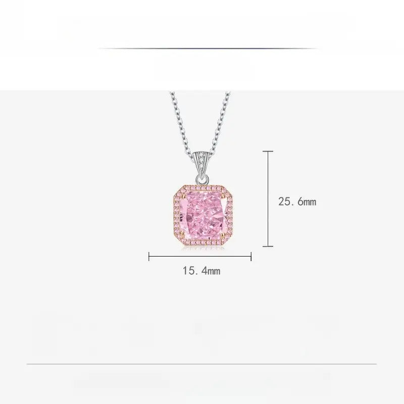Fashion light luxury colored treasure ring stud earrings necklace three-piece set