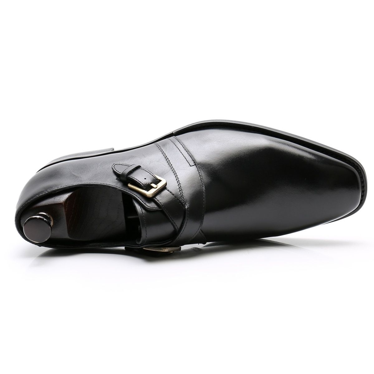 Leather buckle loafers men's wedding business dress leather shoes