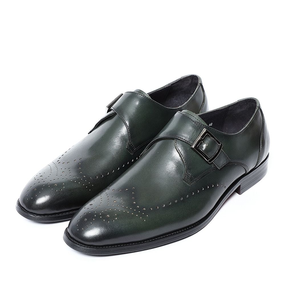 Brock retro business suit casual carved buckle men's shoes