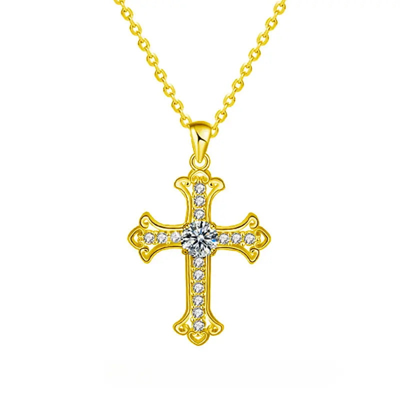 Collier croix Mozzarella en argent sterling S925