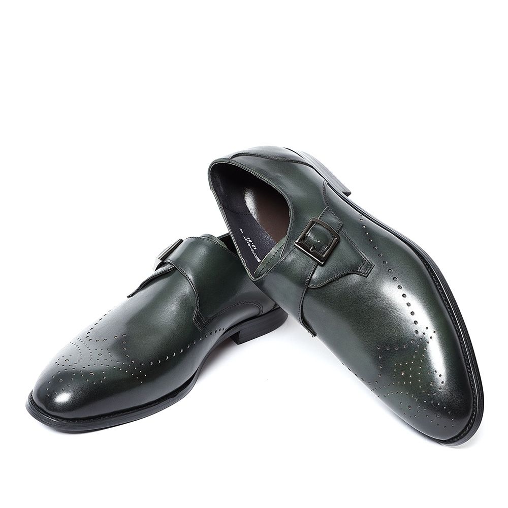 Brock retro business suit casual carved buckle men's shoes
