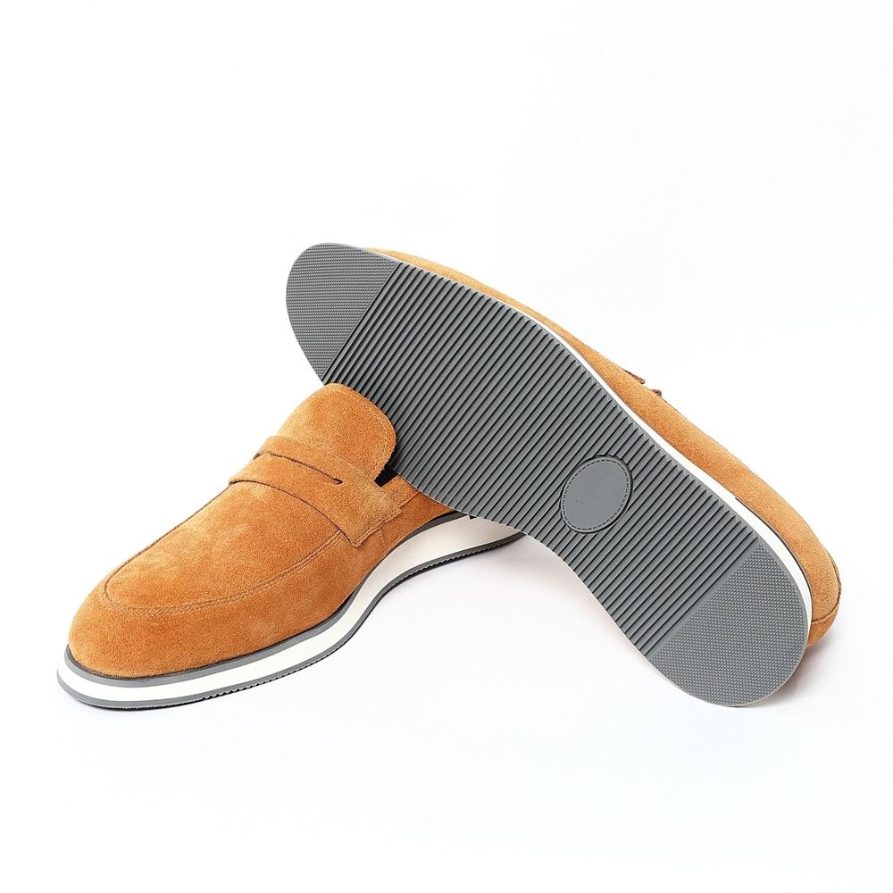 Classic Leather Velvet Loafers Men's Business Casual Leather Shoes