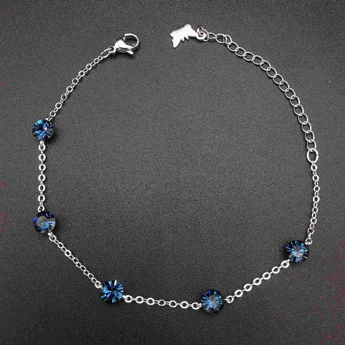 Bracelet minimaliste luxueux en cristal autrichien coloré