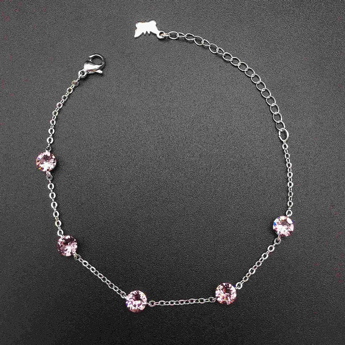 Bracelet minimaliste luxueux en cristal autrichien coloré