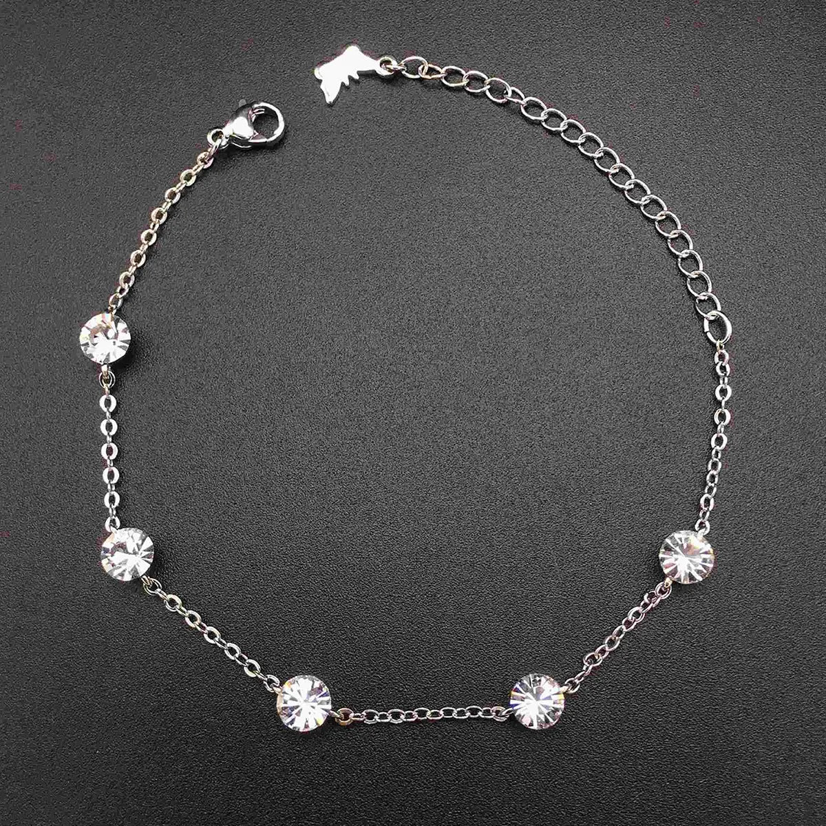 Bracelet minimaliste luxueux en cristal autrichien coloré