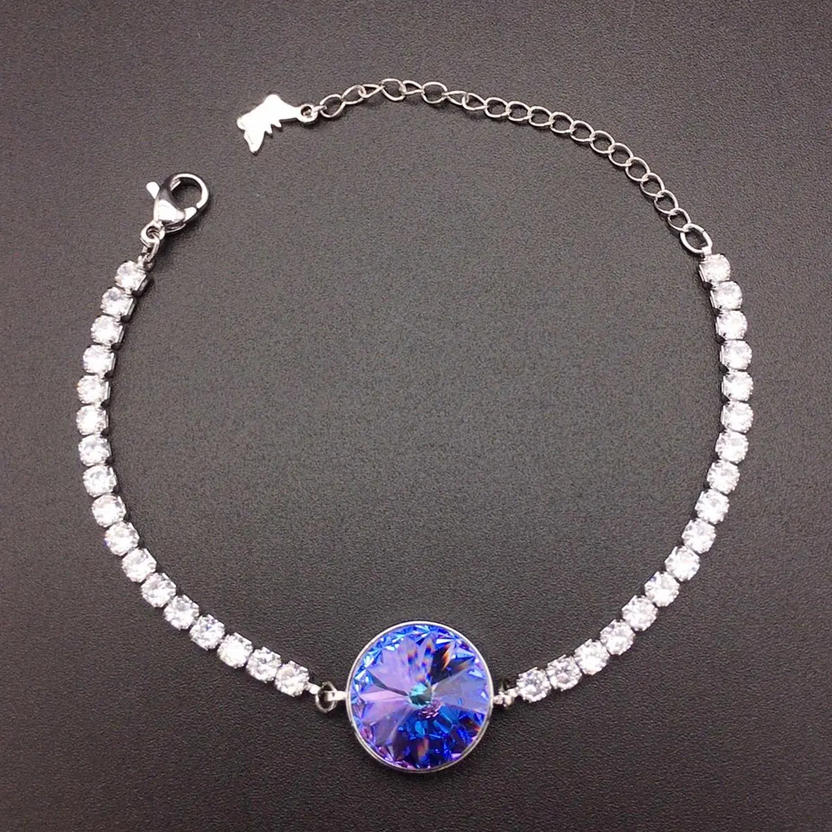Bracelet boucle zircon de luxe léger vintage