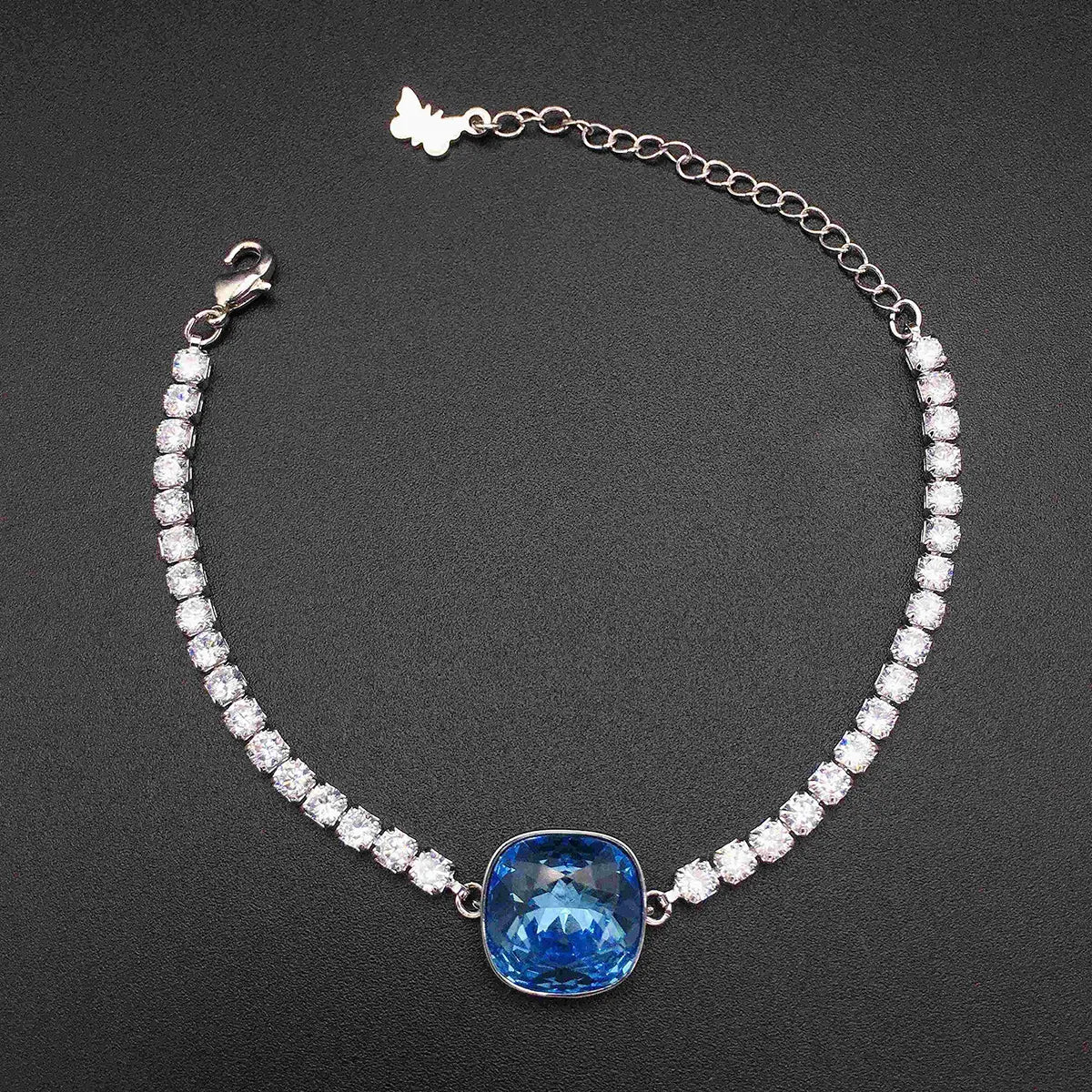 Nouveau bracelet de luxe en améthyste, fleur et zircon