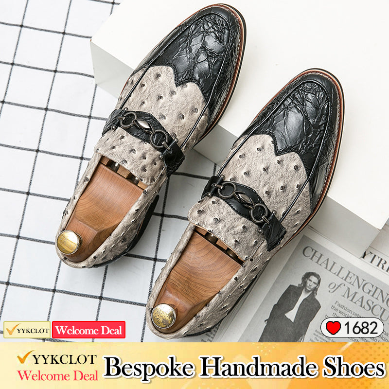 Vintage British Spliced Leather Men's Loafers