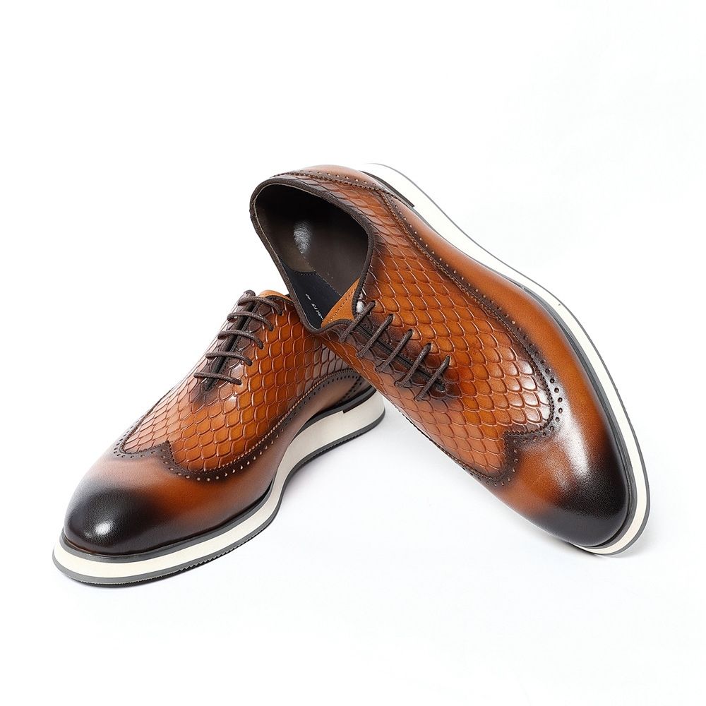 British Brock Dress Leather Shoes Men's Business Oxford Shoes
