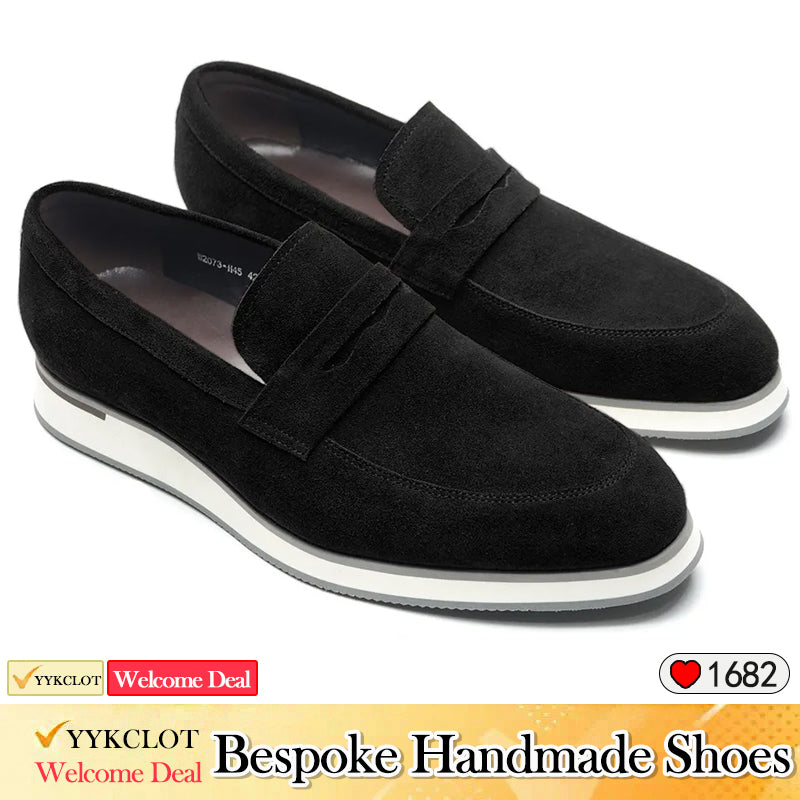 Classic Leather Velvet Loafers Men's Business Casual Leather Shoes