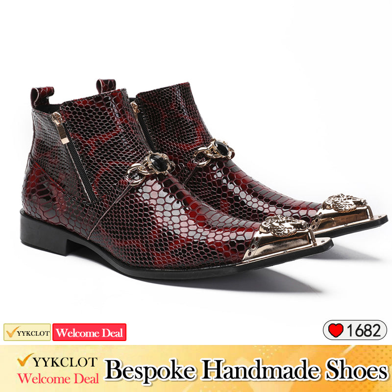 High heels, pointed leather boots, men's shoes, cowboy boots, motorcycle boots, Chelsea boots