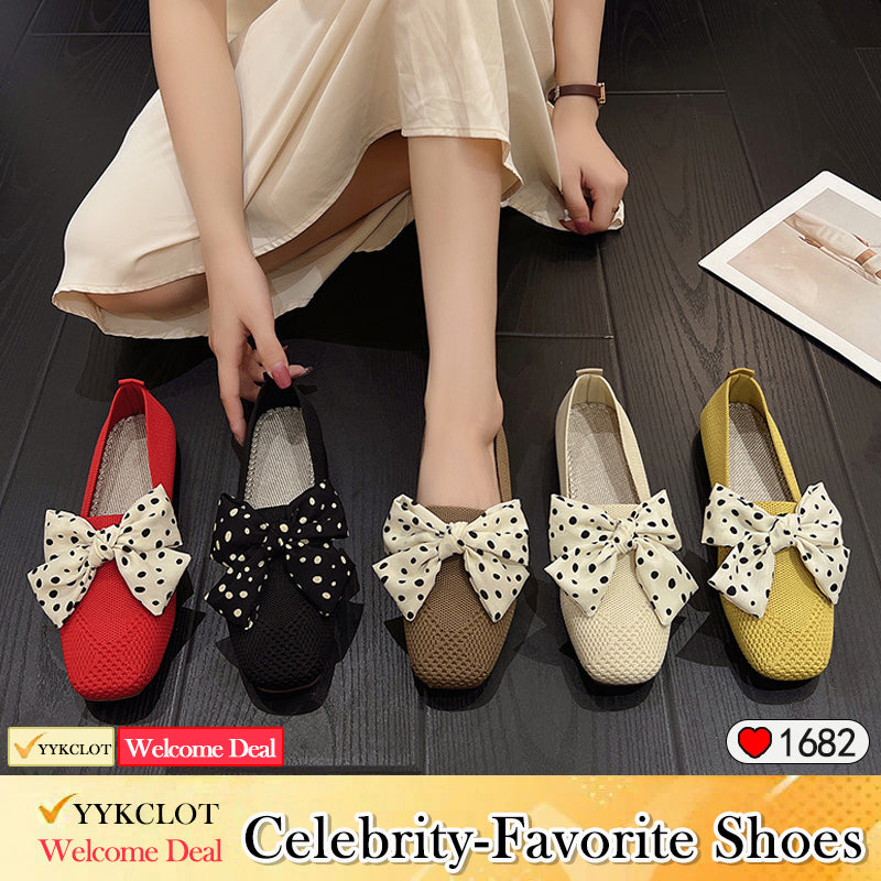 Klassische, atmungsaktive Damen-Loafer mit Schleife