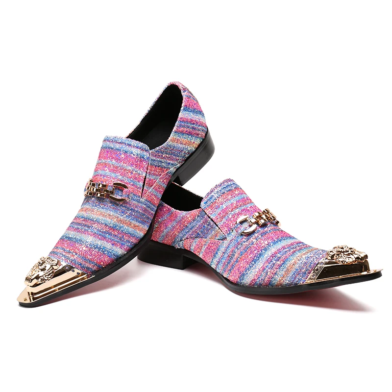 Spitz zulaufende Business-Schuhe für Herren mit Pailletten