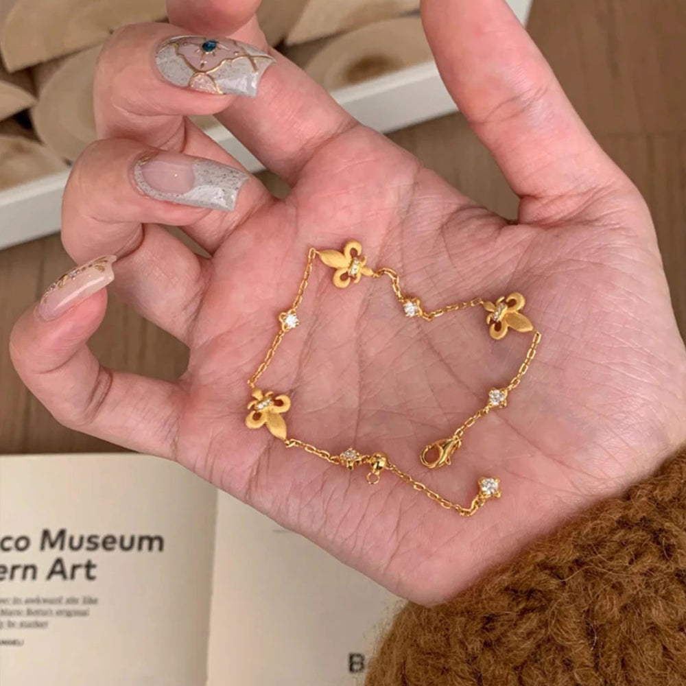 Brushed Iris Flash Diamond Bracelet