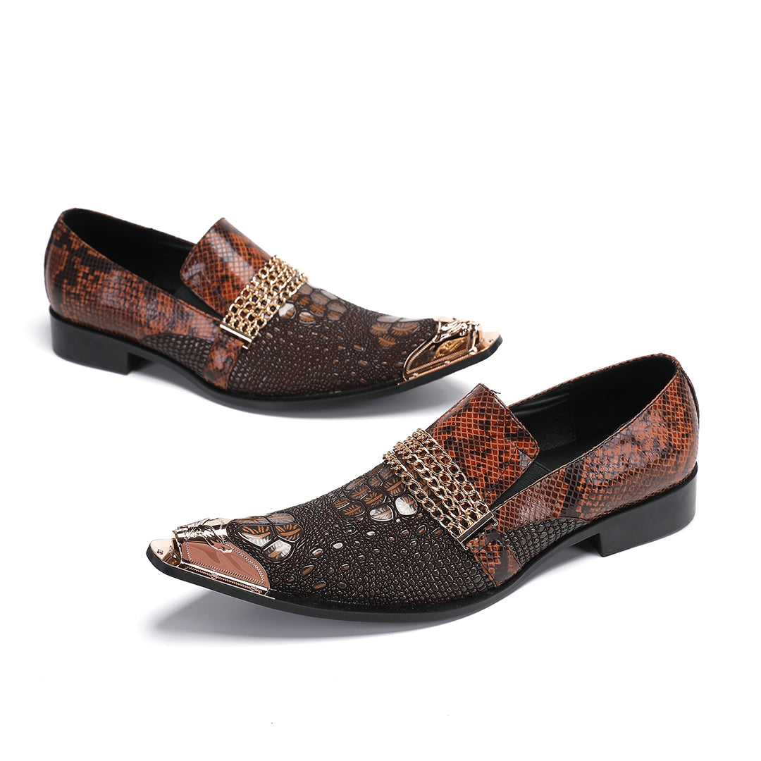 Gold handmade custom shoes Men's fashion dress shoes for men Plus Size derby shoes,Office,Party,Banquet,Wedding,Oxfords mens brogue shoes