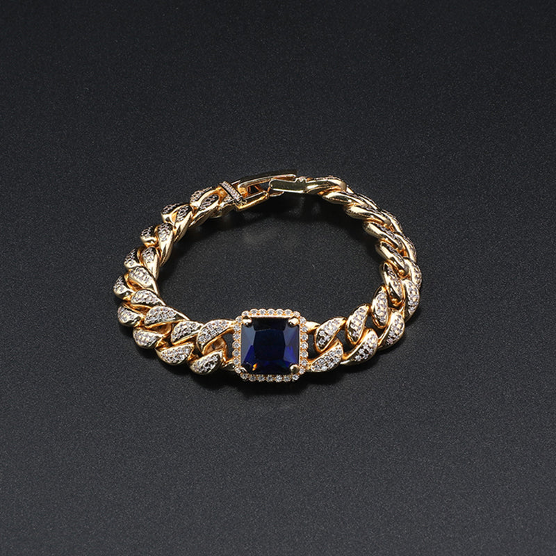 Luxury Gold Cuban Link Necklace, Bracelet & Earrings Set for Evening Galas