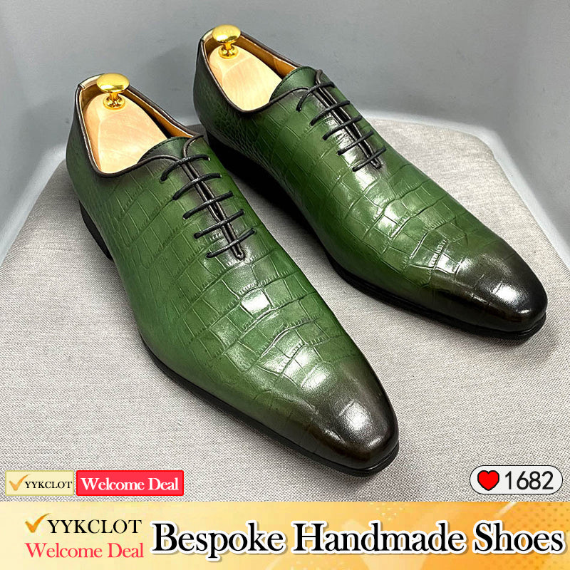 Fashion Crocodile Embossed Oxford Shoes Business Office Derby Shoes