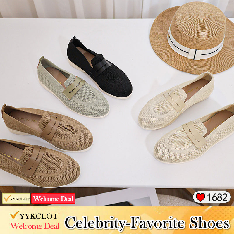 Environmentally friendly woven breathable soft-soled loafers