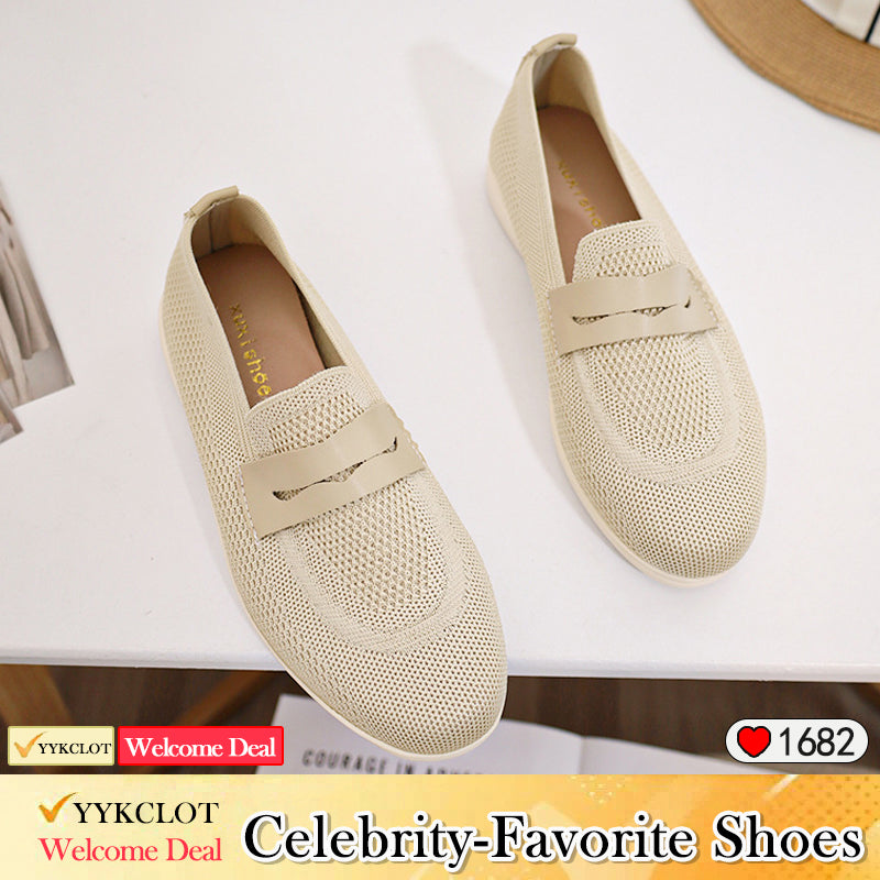 Environmentally friendly woven breathable soft-soled loafers