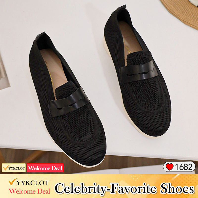 Environmentally friendly woven breathable soft-soled loafers