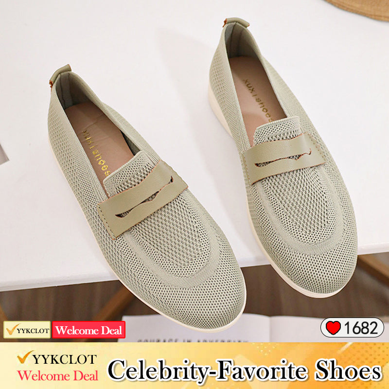 Environmentally friendly woven breathable soft-soled loafers