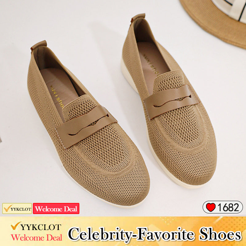 Environmentally friendly woven breathable soft-soled loafers