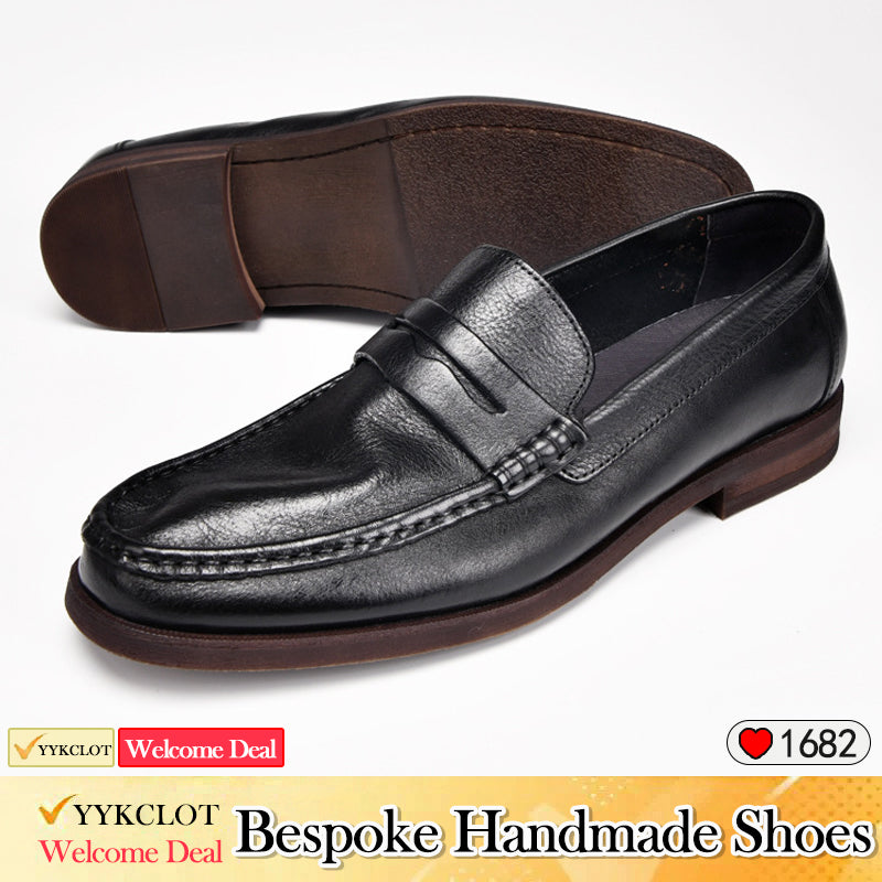 Retro high-end men's formal leather shoes breathable deodorant loafers