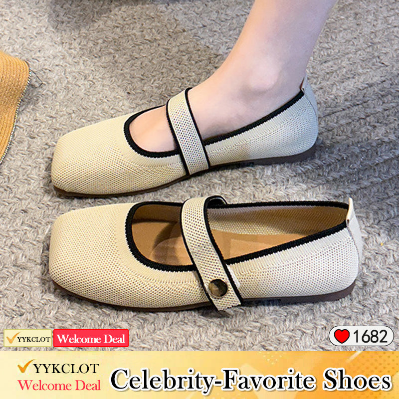 Eco-friendly woven flat-head hollowed-out women's loafers