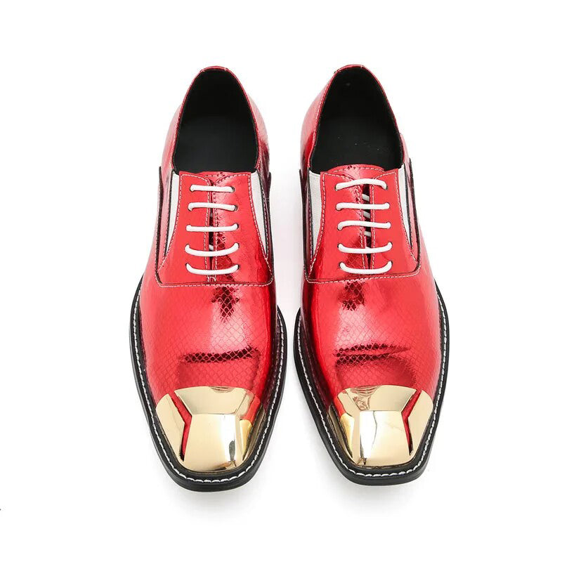 Green casual leather shoes Men's Oxford fashion dress shoes for men Party Banquet and Wedding Elegant Shoes derby shoes mens brogue shoes