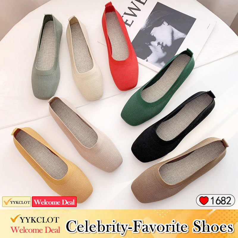 Eco-friendly woven shallow mouth flat bottom women's loafers