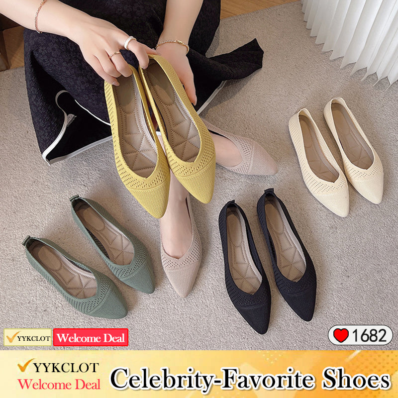 Pointed Flat Bottom Casual Breathable Loafers