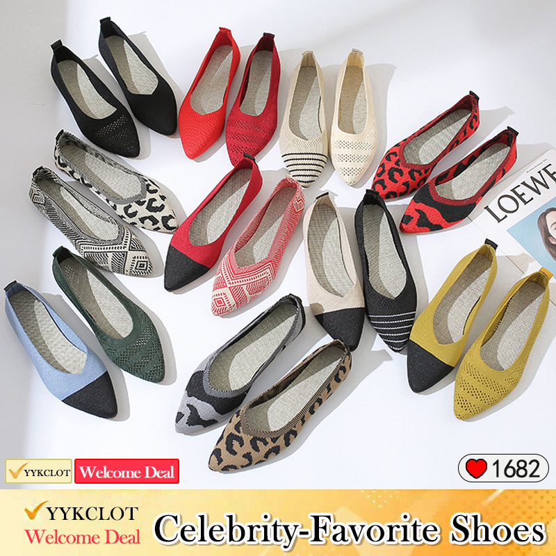 Fashion pointed woven soft-soled casual shoes