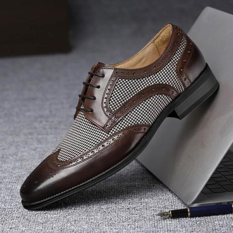 Fashion Business Leather Derby Shoes