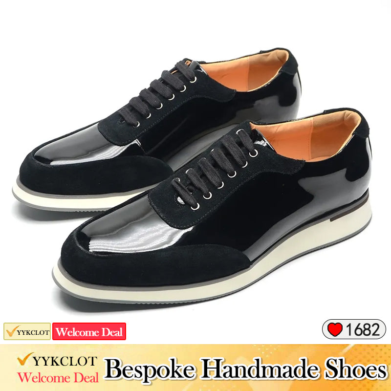 Black Classic Leather Loafers Men's Versatile Sports Shoes