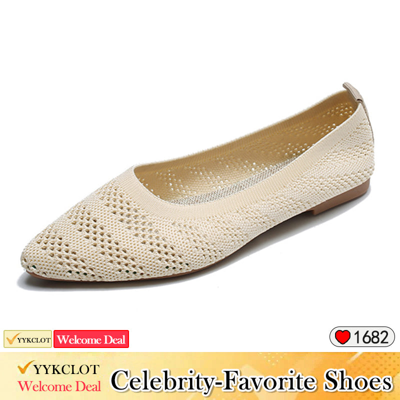 Fashion pointed woven soft-soled casual shoes