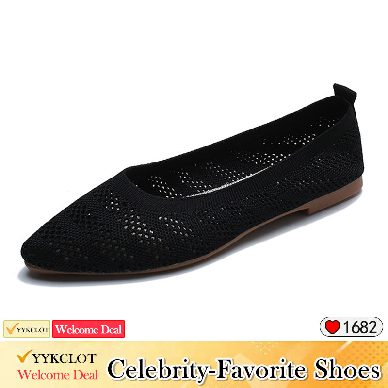 Fashion pointed woven soft-soled casual shoes