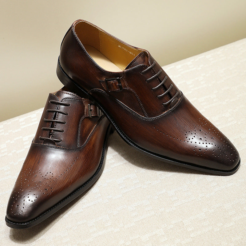Brock Business Oxford Shoes Men's Handmade Dress Leather Shoes