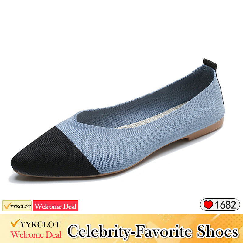 Fashion pointed woven soft-soled casual shoes