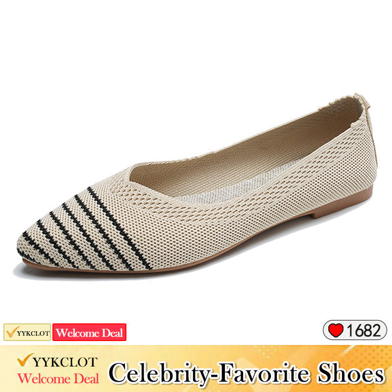 Fashion pointed woven soft-soled casual shoes