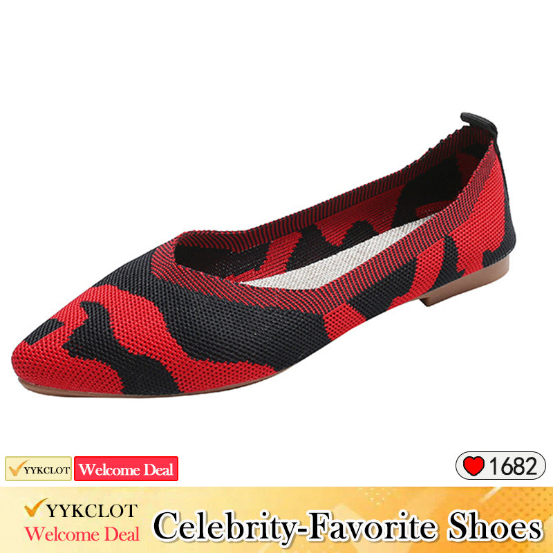 Fashion pointed woven soft-soled casual shoes