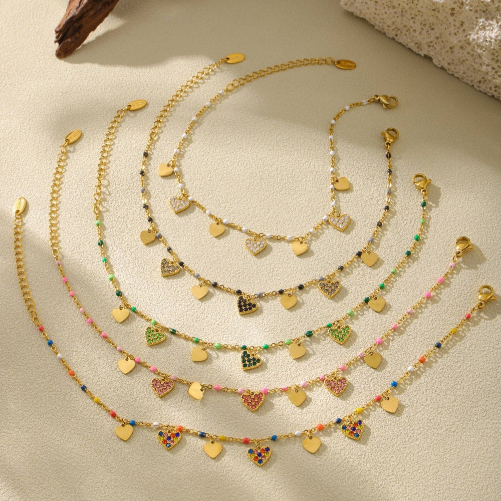 Fashion Symphony Zircon Titanium Steel Necklace