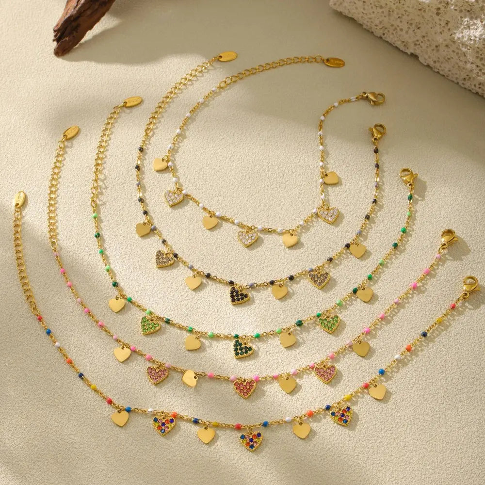 Collier en acier au titane et zircon Fashion Symphony