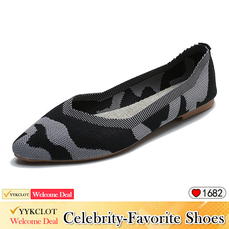 Fashion pointed woven soft-soled casual shoes