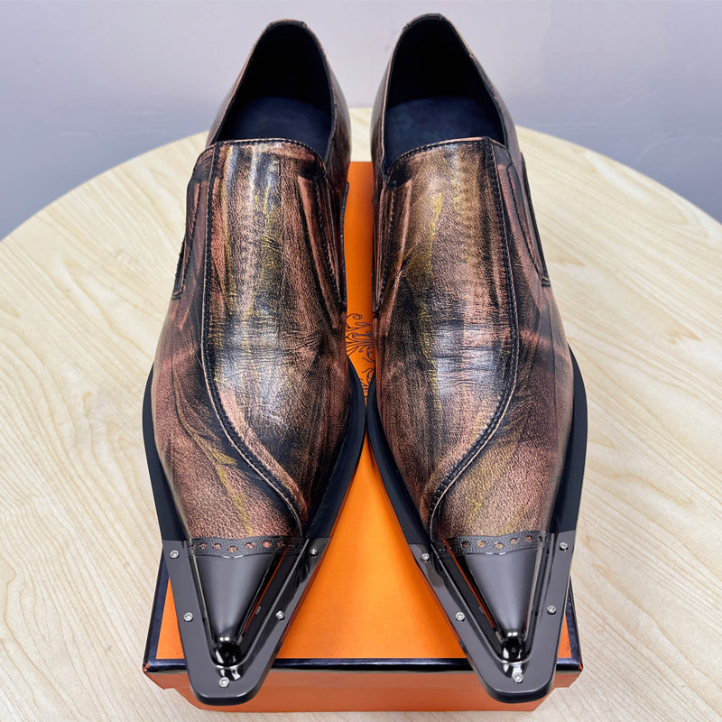 Brown luxury Italian vintage leather men's dress shoes for men derby shoes italian shoe men original mens brogue shoes