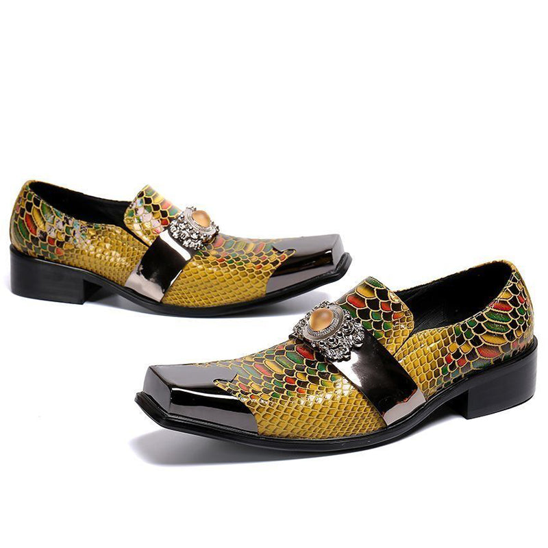 Colorful stylish leather party shoes Men's dress shoes