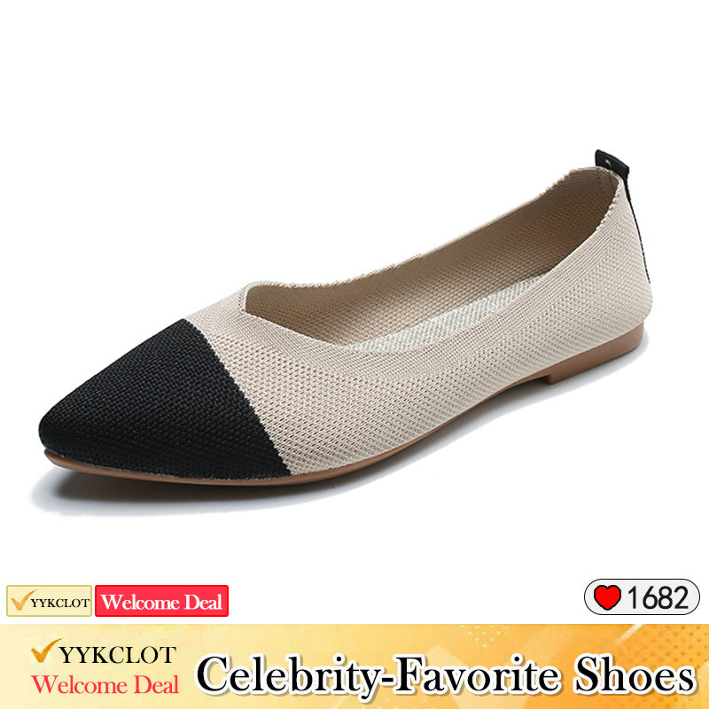 Fashion pointed woven soft-soled casual shoes