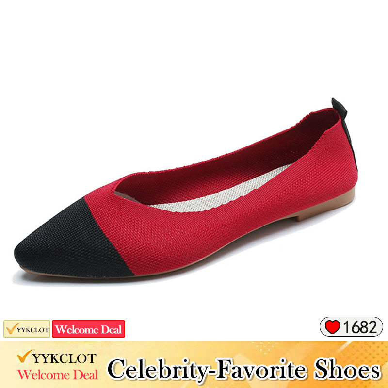 Fashion pointed woven soft-soled casual shoes