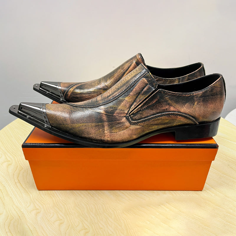 Brown luxury Italian vintage leather men's dress shoes for men derby shoes italian shoe men original mens brogue shoes